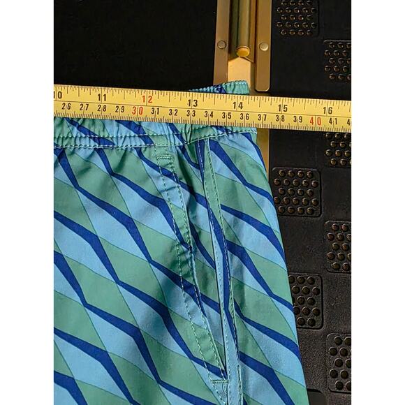 Fair Harbor Swim Trunks Boys XL Blue Geometric Board Shorts Drawstring Lined - Picture 7 of 9